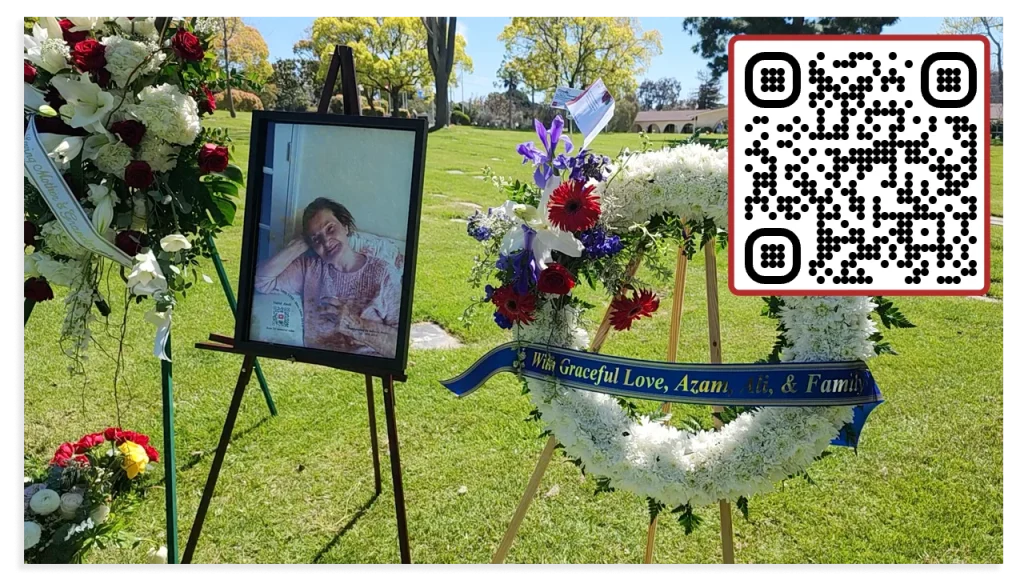 Honor the life of the departed with custom QR codes by Not Without IT, connecting headstones to heartfelt memorials on social media.
